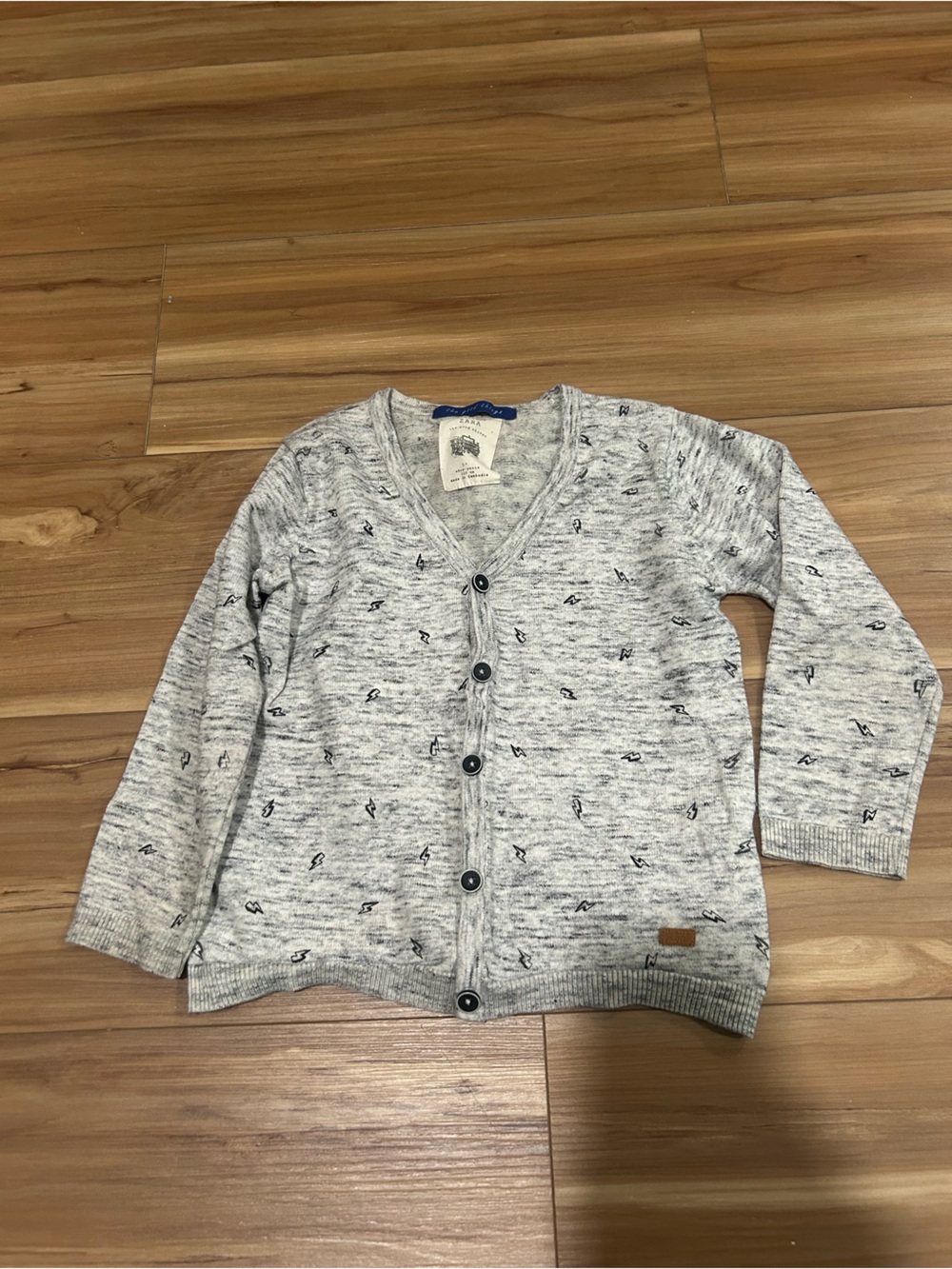 Zara Light Gray Knit Cardigan Size 5